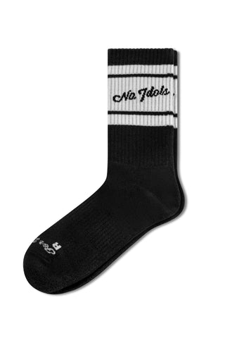 No Idols Crew Sock - Black | 001 - No Idols