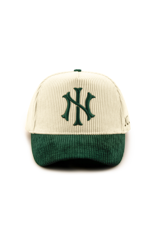 NI Corduroy Snapback Cap – Cream & Green | 001 - No Idols