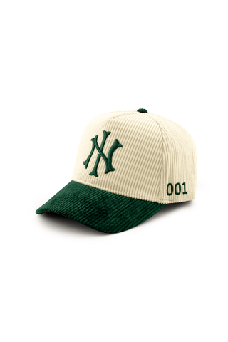 NI Corduroy Snapback Cap – Cream & Green | 001 - No Idols