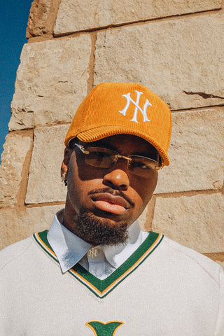 NI Corduroy Snapback Cap – Gold | 001