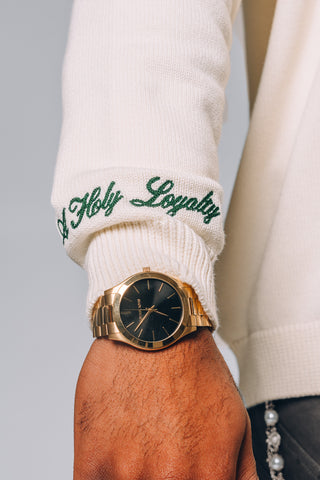 Knit Polo Sweater - Cream | 001