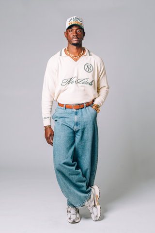 Knit Polo Sweater - Cream | 001 - No Idols