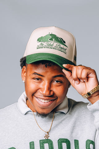 Carried It All Snapback Cap - Cream & Green | 001