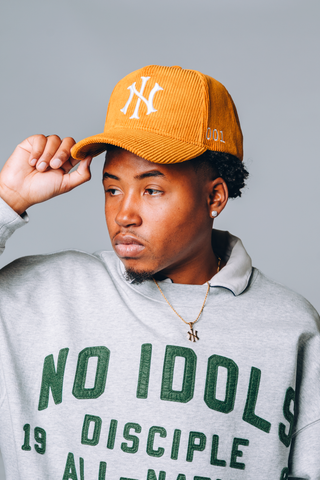 NI Corduroy Snapback Cap – Gold | 001 - No Idols