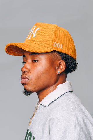 NI Corduroy Snapback Cap – Gold | 001