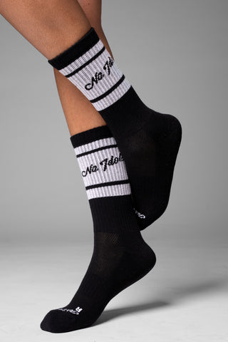 No Idols Crew Sock - Black | 001