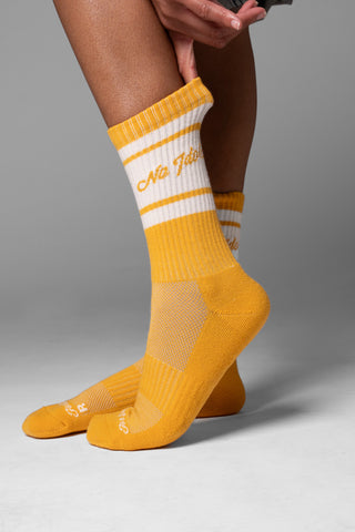 No Idols Crew Sock - Gold | 001
