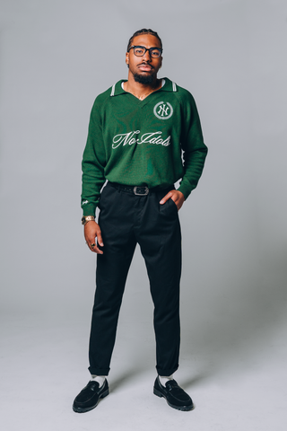 Knit Polo Sweater - Forest Green | 001 - No Idols