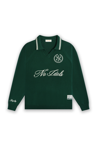 Knit Polo Sweater - Forest Green | 001 - No Idols